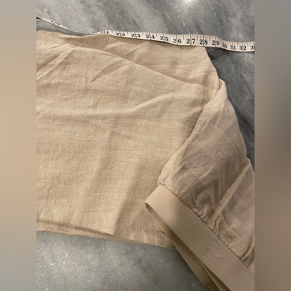 NWT Coldwater Creek Size 16P Flax 100% Linen Pull On Straight Leg Pants Beachy - Picture 13 of 13